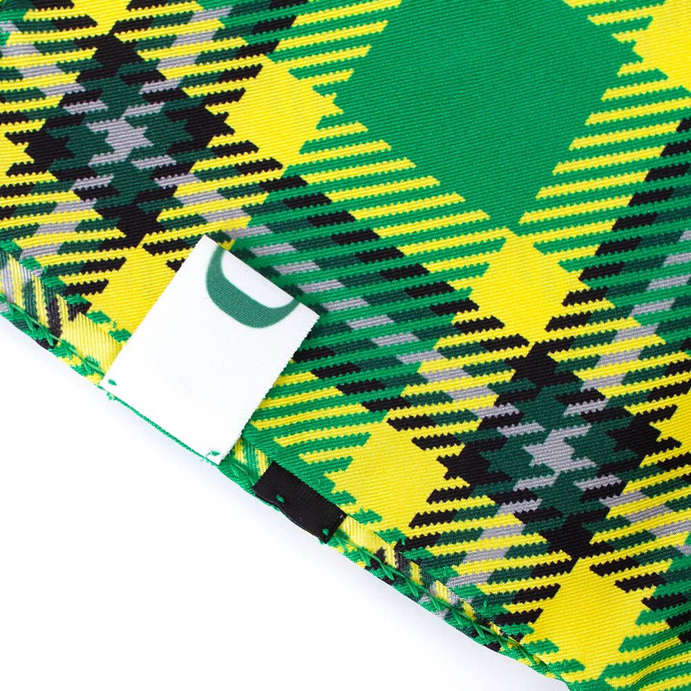 Classic Oregon O, Green, Scarves, Silk, Accessories, Unisex, Plain, Timeless Tartan, 969016